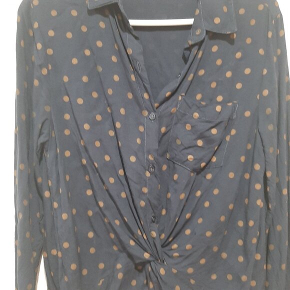 NAF NAF navy blouse with polka dots - Picture 3 of 5